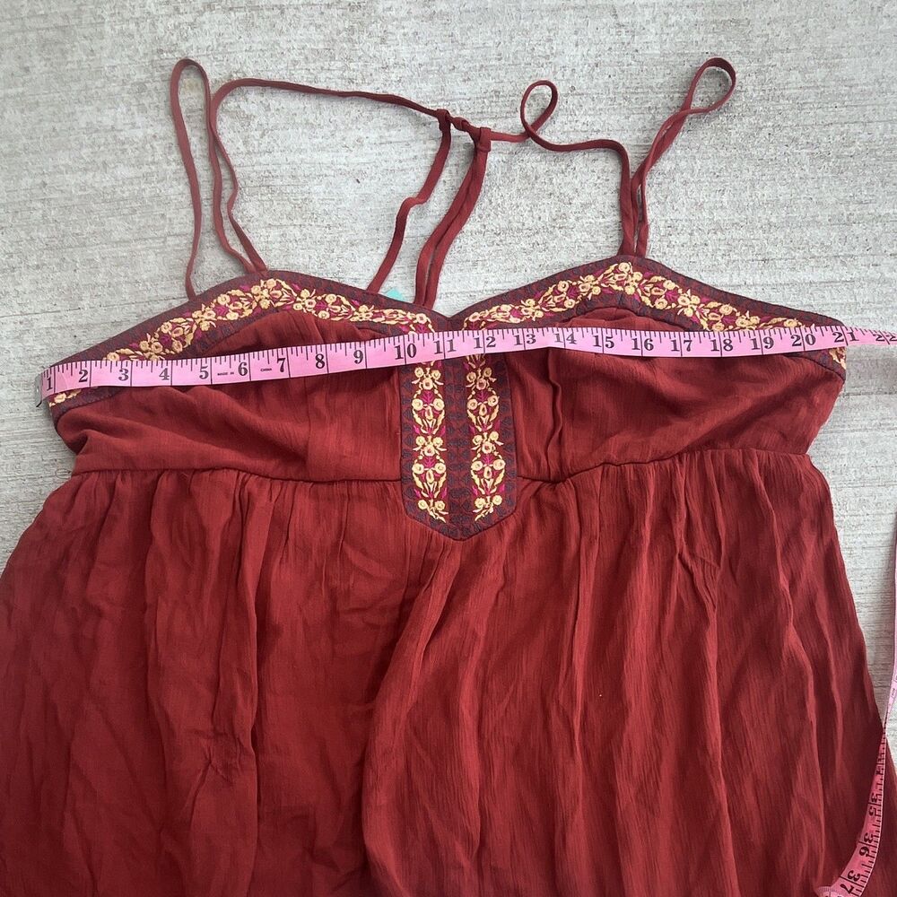 Maurices Woven Babydoll Womens XL Sweetheart Embroidered Boho Renfair - Picture 4 of 7